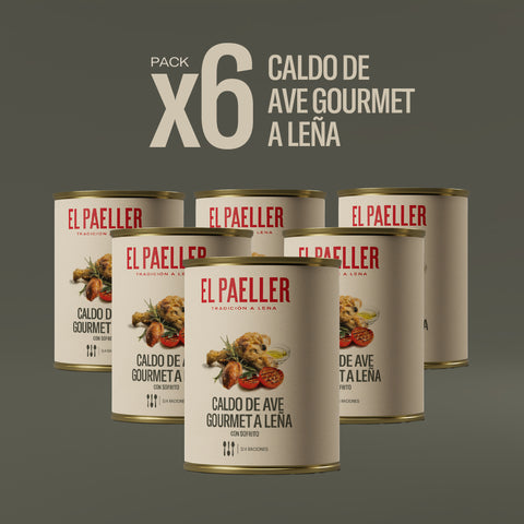 Caldo de ave gourmet a leña