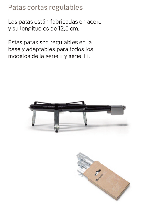 Short adjustable legs